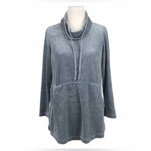 J Jill modal blend velvet cowl neck sweater with drawstring. Size XS. EUC.